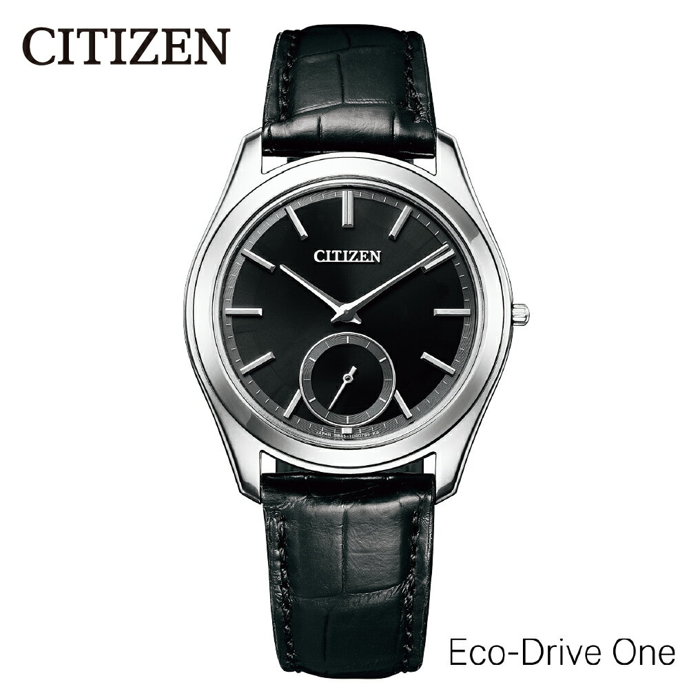 【CITIZEN】エコ・ドライブ ワン AQ5010-01E シチズン 腕時計 メンズ 光発電 エコ・ドライブ ソーラー デュラテクトプラチナ ワニ革 日常生活用防水 球面サファイアガラス フル充電時: 約7ヶ月可動 メーカー保証 新潟県 妙高市