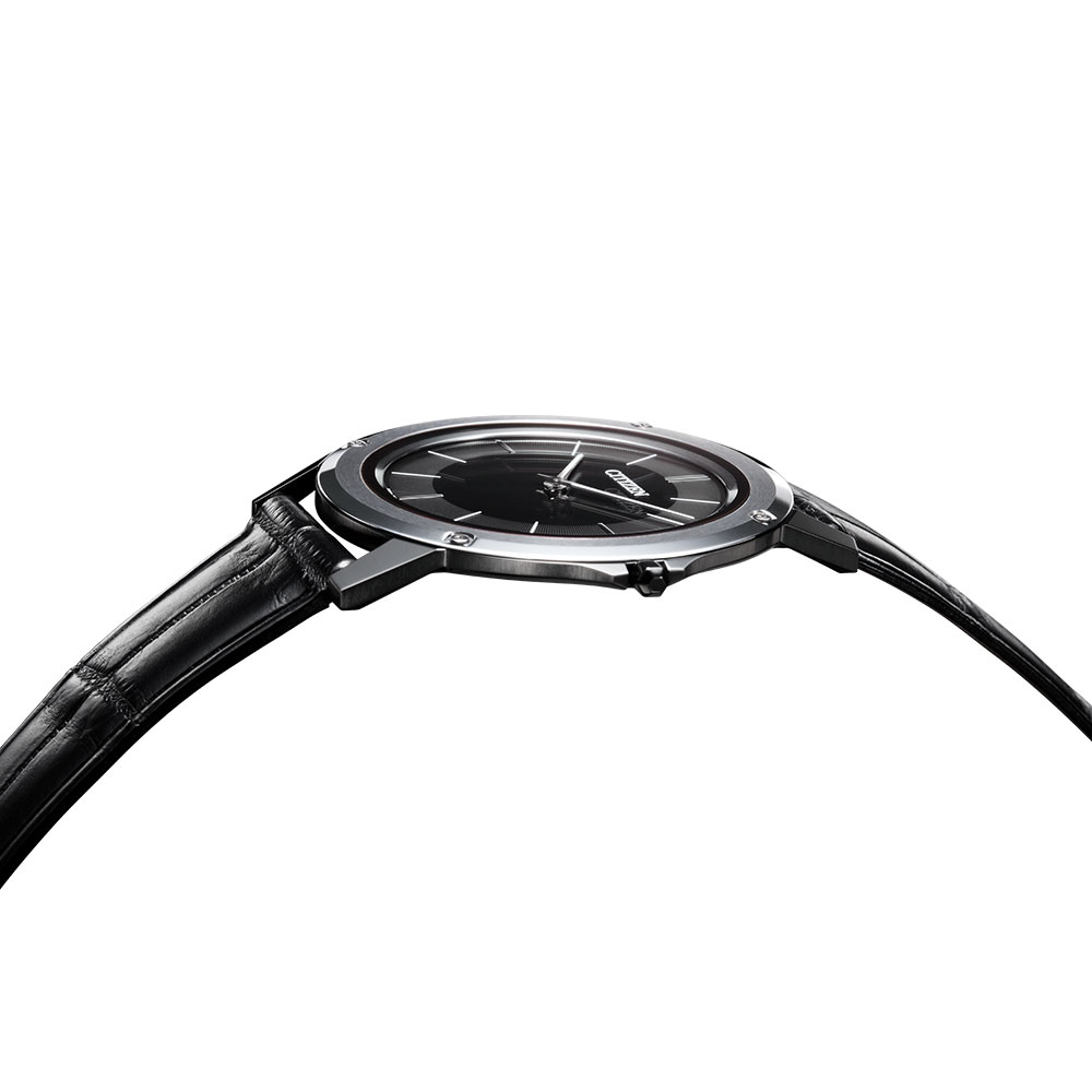 【ふるさと納税】【CITIZEN】エコ・ドライブ ワン AR5024-01E シチズン 腕時計 メンズ 光発電 エコ・ドライブ ソーラー デュラテクトDLC ブラック ワニ革 日常生活用防水 フル充電時: 約1年可動 メーカー保証 新潟県 妙高市 サムネイル2