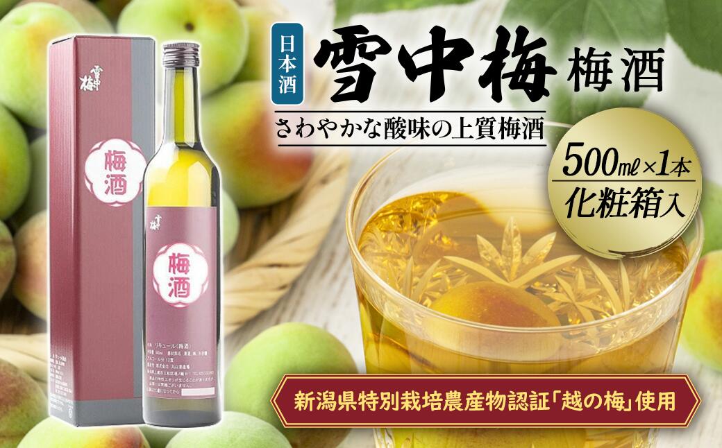 【ふるさと納税】雪中梅 梅酒 500ml 化粧箱入｜酒 お酒 贈答 プレゼント 贈り物 おすすめ ふるさと納税 人気 新潟 新潟県産 にいがた 上越 上越産　お届け：順次発送 サムネイル2