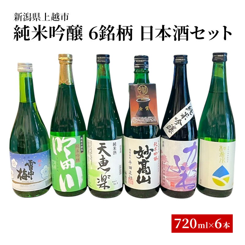 純米・吟醸 6銘柄 日本酒セット ギフト 飲み比べ 地酒 上越 720ml×6本 父の日 国産