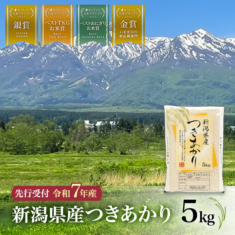 【食べチョクお米グランプリ2025 金賞】令和7年産 新潟県産 つきあかり 5kg 上越市 小出農場 米 こめ コメ　お届け：2025年10月中旬～2026年8月下旬まで