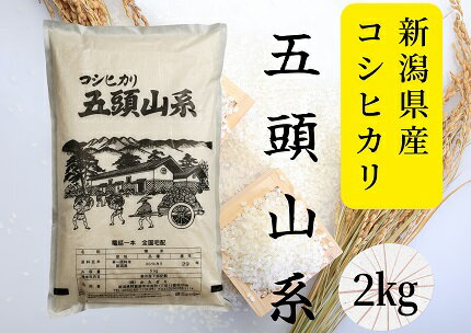 【令和7年産】「米屋のこだわり阿賀野市産」コシヒカリ2kg 新潟県 阿賀野市 五頭山系 米 こめ コメ 白米 精米 かたぎり
