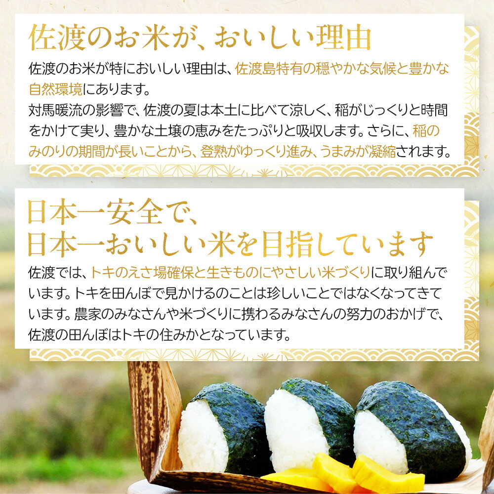 【ふるさと納税】米 佐渡産 ブレンド米 ( 5Kg / 10kg / 15kg / 20kg ) 佐渡のめぐみ | 新潟 佐渡産 コシヒカリ 米 お米 白米 精米 こめ ふるさと納税 ご飯 人気 おすすめ 高評価 お楽しみ おにぎり 送料無料 - 画像3