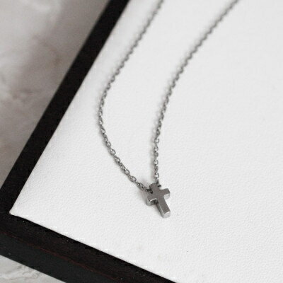 【ふるさと納税】純チタンクロスプチペンダント ネックレス 変色しにくい ギフト 大人 かわいい 新潟県 弥彦村_アクセサリー ネックレス ファッション プレゼント 贈り物 贈答品 お祝い 記念日 誕生日 ホワイトデー【配送不可地域：沖縄県】【1288847】 サムネイル2