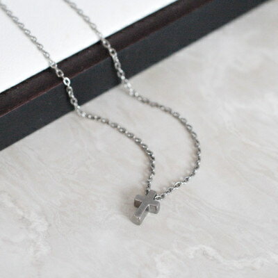 【ふるさと納税】純チタンクロスプチペンダント ネックレス 変色しにくい ギフト 大人 かわいい 新潟県 弥彦村_アクセサリー ネックレス ファッション プレゼント 贈り物 贈答品 お祝い 記念日 誕生日 ホワイトデー【配送不可地域：沖縄県】【1288847】 サムネイル3