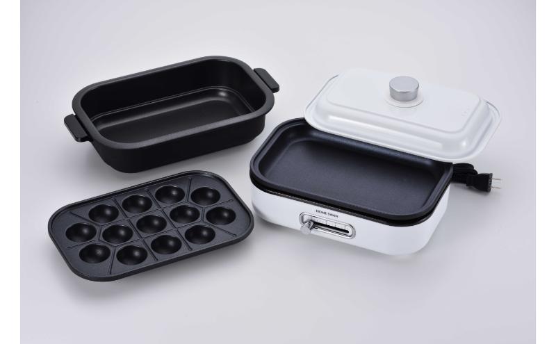 【ふるさと納税】ソロホットプレートたこプレート、鍋付き キッチン用品 調理家電 たこ焼き 焼肉 小型鍋 一人用 一人鍋 卓上 サムネイル3