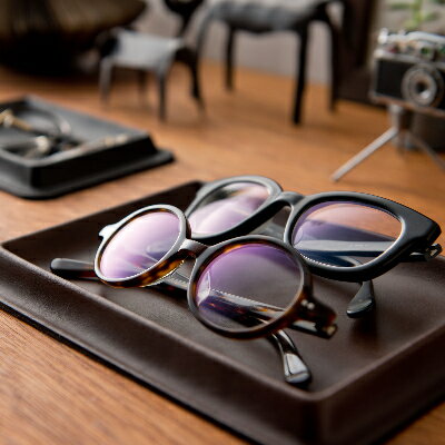 【ふるさと納税】colm レザートレイ　Lサイズ　ブラック　「立体成型で作った本革製トレイ」【1232565】 サムネイル2