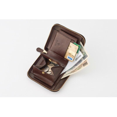 【ふるさと納税】colmの二つ折り財布 ブラウン「手に心地よく馴染む、本革を立体成型してつくった独自の二つ折り財布」【1404285】 サムネイル3