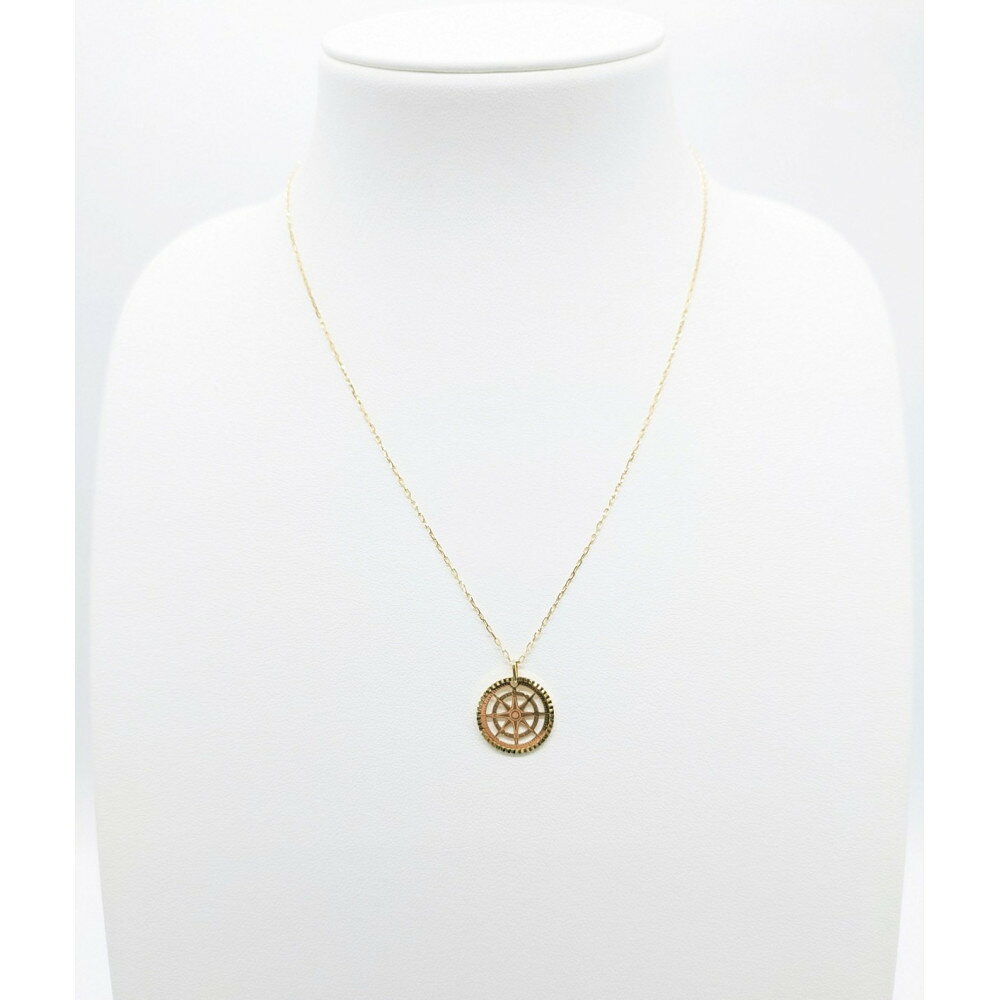 【ふるさと納税】【18金イエローゴールドネックレス 羅針盤ペンダントトップ グリームカット長小豆0.25φ 45cm】富山県 富山市 贈り物 おすすめ ギフト 記念 サムネイル3