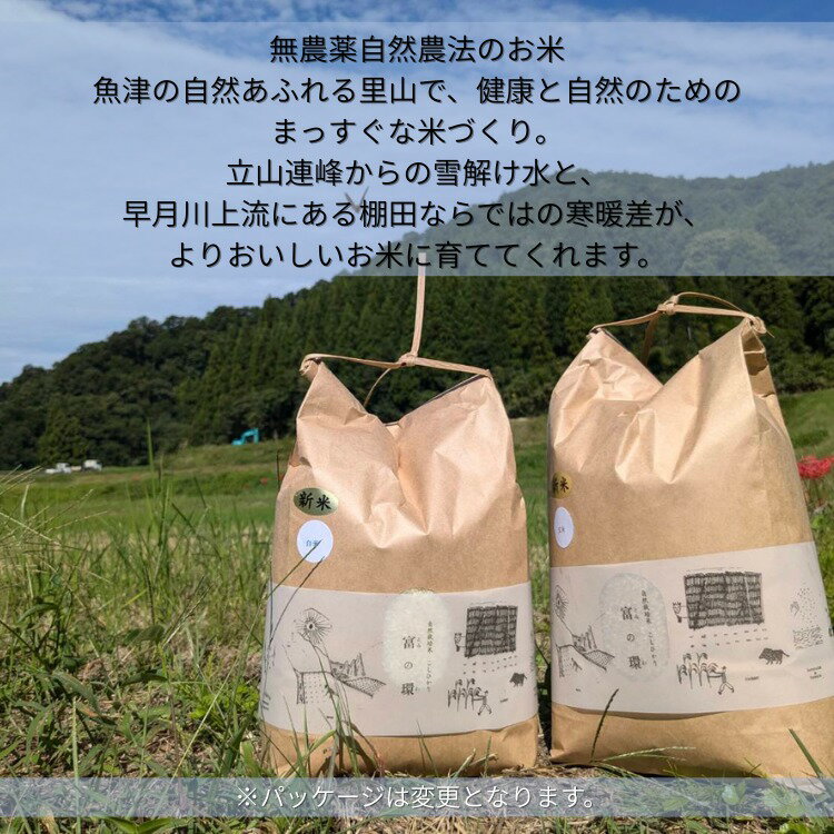 【ふるさと納税】令和7年産 玄米 天日干し 自然栽培米 コシヒカリ「富の環」 10kg｜富の環 お米 こめ コメ おこめ もちもち 冷めても 美味しい 高品質 富山 魚津※北海道・沖縄・離島への配送不可 ※2025年10月下旬～2026年3月下旬頃に順次発送予定 - 画像2