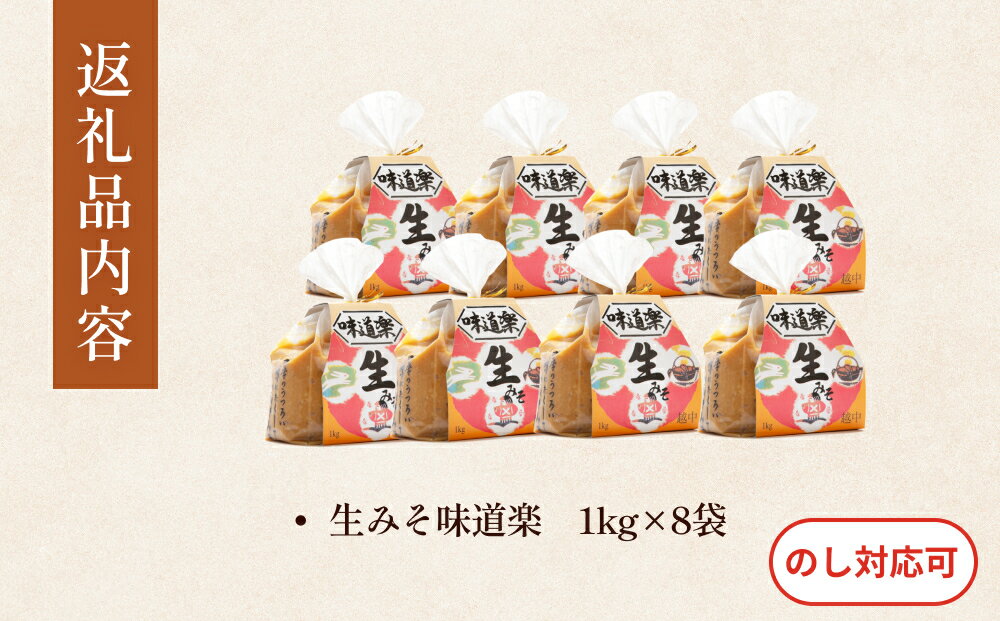 【ふるさと納税】生みそ味道楽　1kg×8袋 サムネイル3