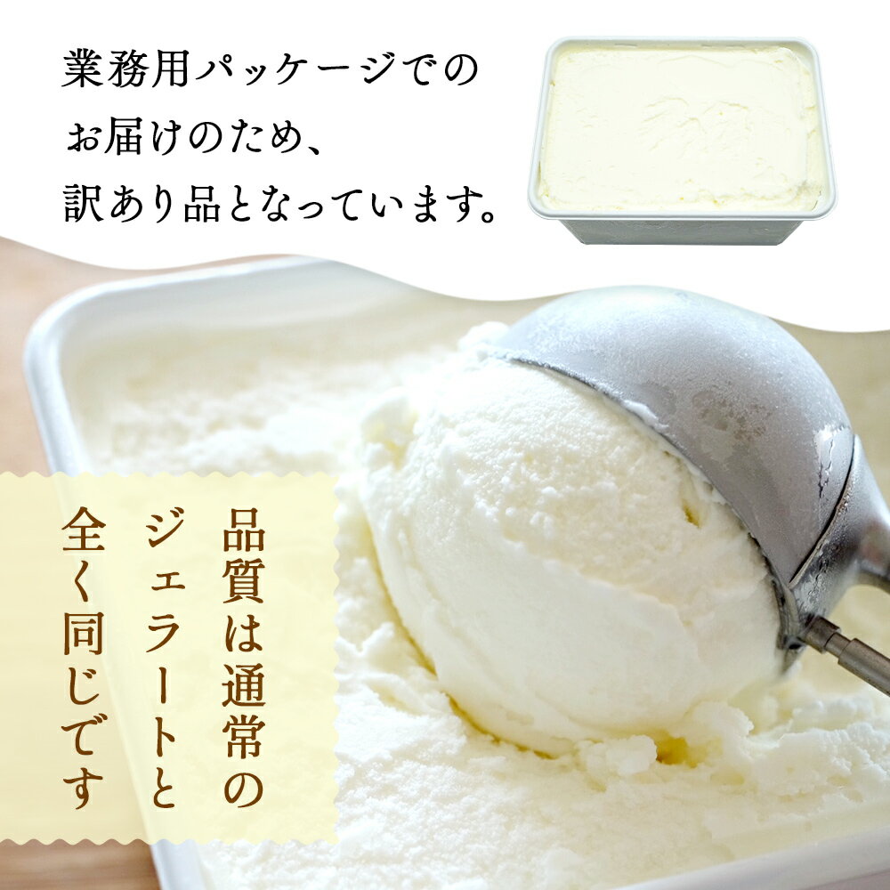 【ふるさと納税】【訳あり】 プレミアムジェラート ジャージーミルク 1L | 業務用 簡易包装 - 画像3
