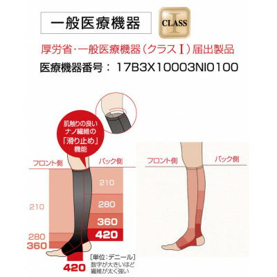 【ふるさと納税】キュッとひきしめレッグシェイパー(ベージュ・3Lサイズ)【1289572】 サムネイル2