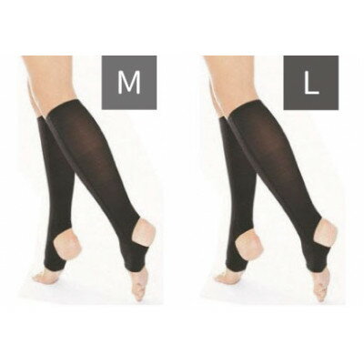 キュッとひきしめレッグシェイパー2枚セット(黒・Mサイズ、黒・Lサイズ)【1289589】