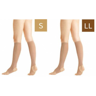 キュッとひきしめレッグシェイパー2枚セット(ベージュ・Sサイズ、ベージュ・LLサイズ)【1289653】
