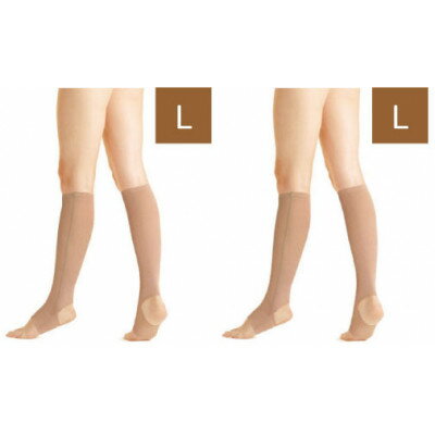 キュッとひきしめレッグシェイパー2枚セット(ベージュ・Lサイズ×2枚)【1289671】