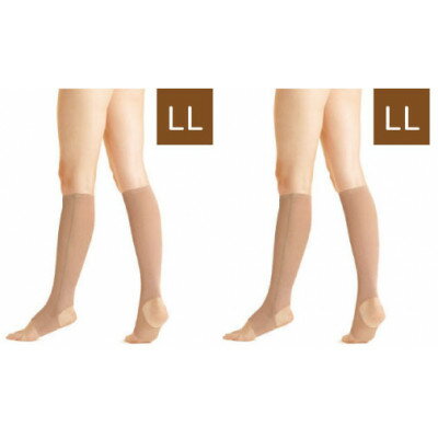 キュッとひきしめレッグシェイパー2枚セット(ベージュ・LLサイズ×2枚)【1289676】