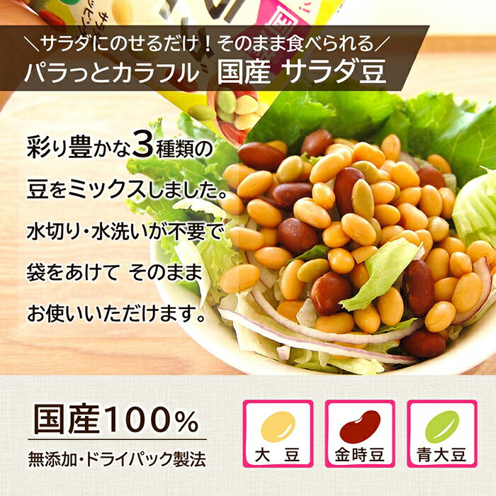 【ふるさと納税】「パラっとカラフル 国産サラダ豆 120g」×10袋 ※離島への配送不可 - 画像3