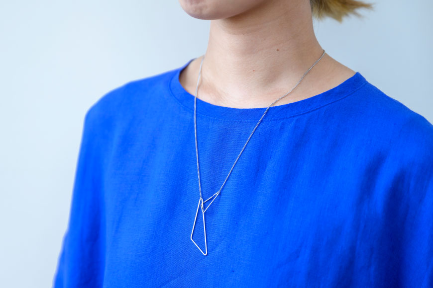 【ふるさと納税】アクセサリー Linkedaccessories三角L 1本 [ ネックレス ステンレス 金属アレルギー ] / 富山プレート / 富山県 上市町 [32280111] サムネイル2