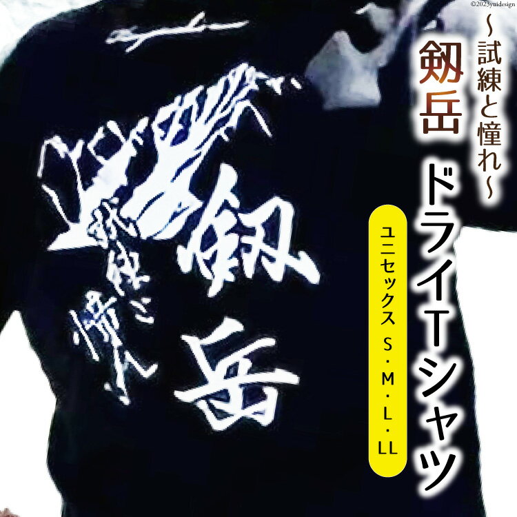 【試練と憧れ】 半袖剱岳ドライTシャツ ブラック / MOT・かみいち盛り上げ隊 / 富山県 上市町 [32280131] 剱岳 半袖 シャツ Tシャツ 登山 マラソン