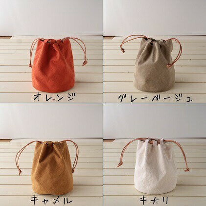 【ふるさと納税】 丸底の巾着バッグ M [アトリエSASSA 富山県 朝日町 34310177] サムネイル3