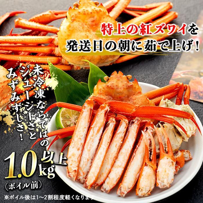 【ふるさと納税】2026年1月発送【先行予約】 紅ズワイガニ ボイル 選べる5種 ( 2-3杯 3-4杯 3-5杯 大サイズあり ) 金沢港 直送 カニ | 金沢市 ボイル加工 北陸沖水揚げ 蟹 カニ ズワイガニ 人気 おすすめ 海鮮 魚介類 食品 グルメ 贈答品 石川県産 北陸産 旬の味覚 サムネイル2