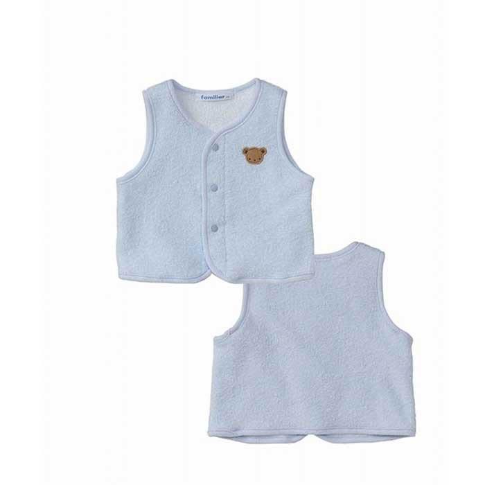【ふるさと納税】【ファミリア】リバーシブルベスト60サイズ（ライトブルー／ネイビー／ホワイト）familiar | 金沢市 ブランド 子供服 ベスト 秋冬 おしゃれ 上品 人気 おすすめ キッズ ベビー 女の子 男の子 ギフト プレゼント サムネイル2
