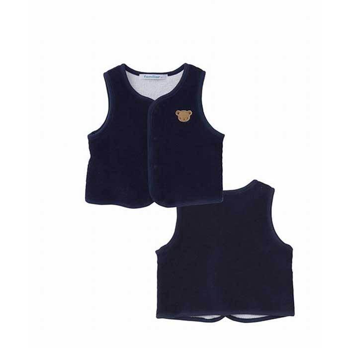 【ふるさと納税】【ファミリア】リバーシブルベスト60サイズ（ライトブルー／ネイビー／ホワイト）familiar | 金沢市 ブランド 子供服 ベスト 秋冬 おしゃれ 上品 人気 おすすめ キッズ ベビー 女の子 男の子 ギフト プレゼント サムネイル3