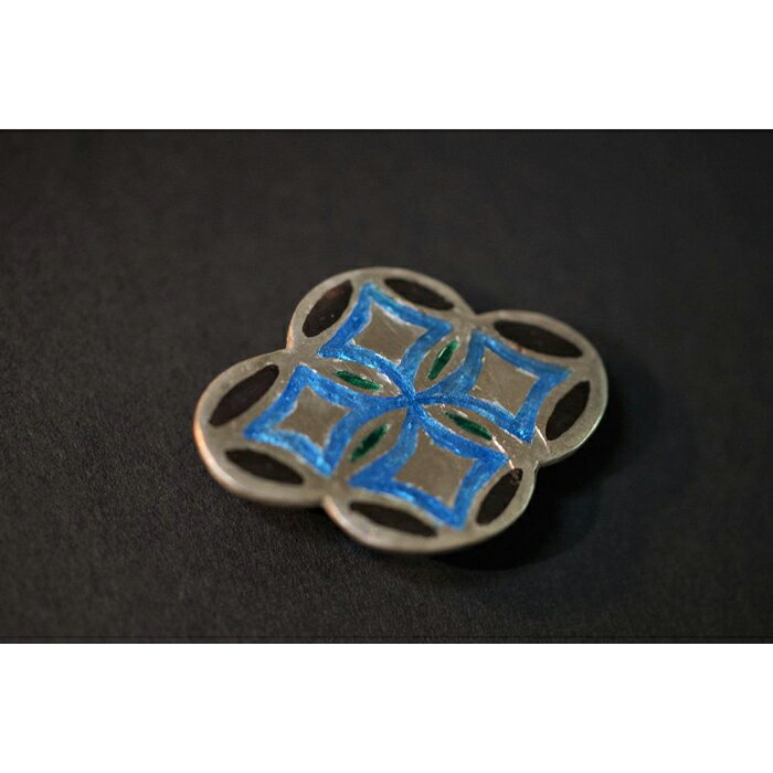 【加賀象嵌】帯留＆ペンダントトップ「七宝繋」 | 石川県 金沢市 土産 ご当地 ふるさと 納税 支援 伝統 工芸 象嵌 伝統工芸 伝統工芸品 特産品 名産品 金沢工芸品 伝統的工芸品 おすすめ ご当地おみやげ 石川県金沢市 お取り寄せ お土産 ファッション