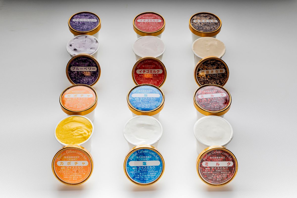 【ふるさと納税】【能登半島地震復興支援】スイーツ アイスクリーム / チェルキオ 能登生乳 ジェラート セット 12個入り（ミルク・塩・ブルーベリー・イチゴミルク・キナコ・カボチャ 各2個）｜石川県 七尾市 能登 サムネイル2