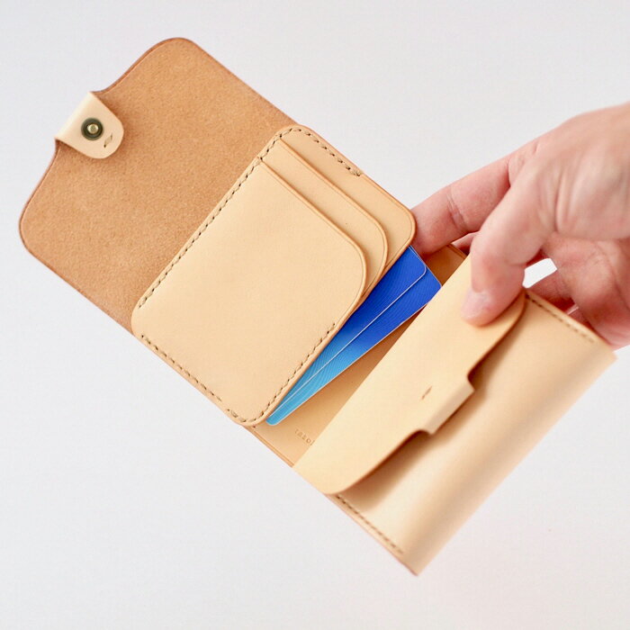 【ふるさと納税】【能登半島地震復興支援】折りたたみ財布　本革　ハンドメイド　財布 石川県 七尾市 サムネイル2