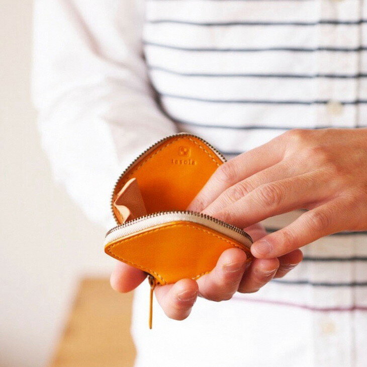 【ふるさと納税】【能登半島地震復興支援】小銭だけ入れ　本革　ハンドメイド　財布　コインケース ミニ財布 コンパクト ミニ　革小物　ウォレット おそろい　記念日 誕生日　贈り物 石川県 七尾市 サムネイル2