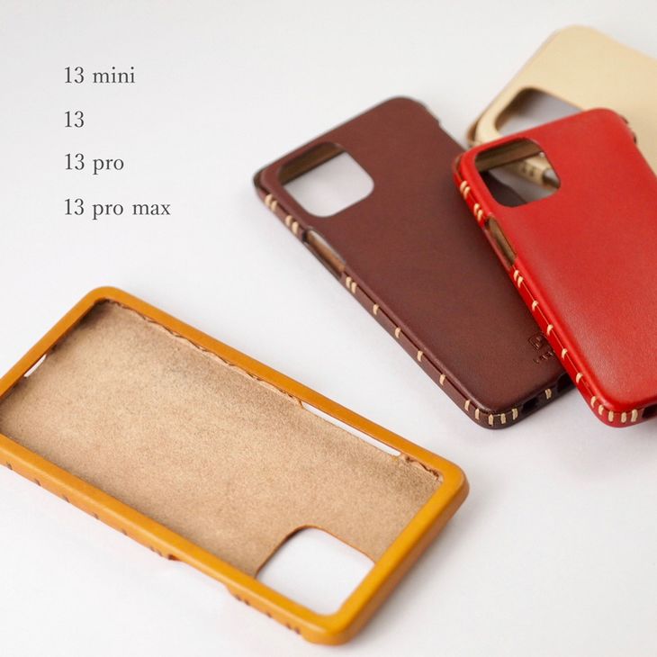 【ふるさと納税】【能登半島地震復興支援】iphoneケース　本革　ハンドメイド　13 mini / 13 / 13 pro / 13pro max≪シンプル 牛革 手作り おしゃれ≫ 石川県 七尾市 サムネイル3