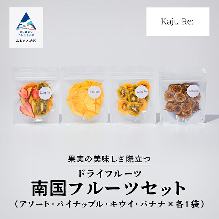 Kaju Re: ドライフルーツ 南国フルーツセット 詰め合わせ （4種類 アソート パイナップル キウイ バナナ ) ギフト 小松市 石川県 010186【Kaju Re:】
