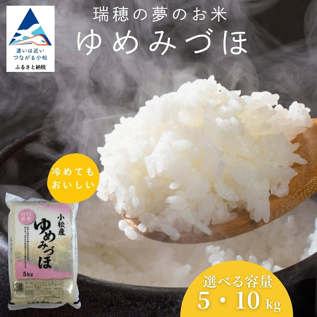 令和7年産 ゆめみづほ 精米 選べる 5kg 10kg 米 コメ お米 国産米 5キロ 10キロ 小松市 石川県 北陸 【JA小松市】011072