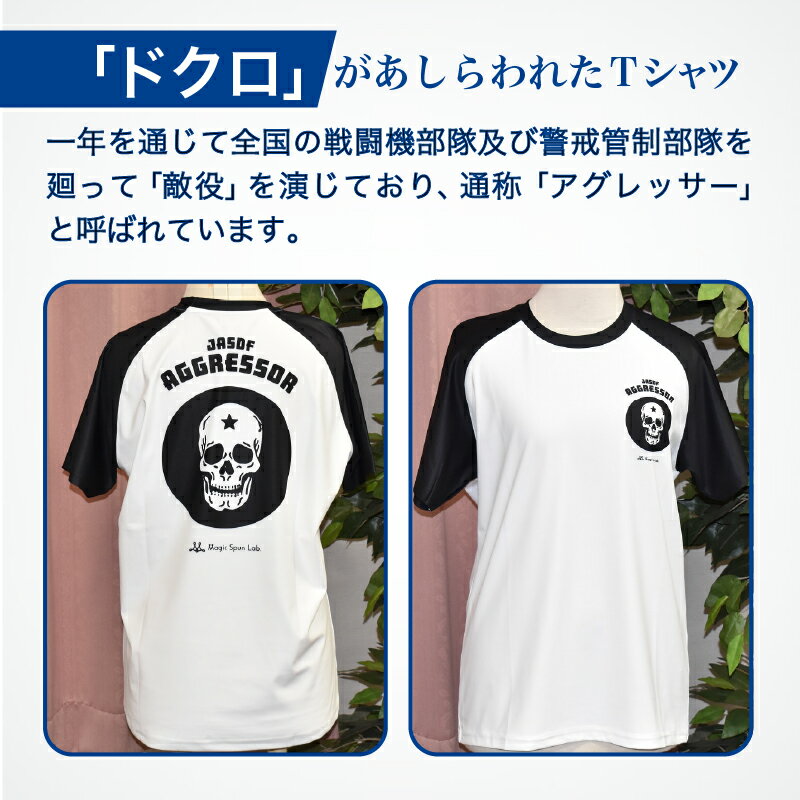 【ふるさと納税】 航空自衛隊小松基地　アグレッサー部隊　Tシャツ《シロ×クロ》 オリジナル 小松基地 基地 航空自衛隊 日用品 手芸 グッズ お中元 お歳暮 ギフト 小松市 石川県 024015【酒井商店】 サムネイル2