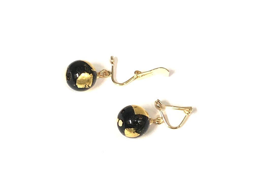 【ふるさと納税】輪島うるし塗 HAKU イヤリング (選べる 黒金箔 白金箔）アクセサリー フォーマル レディース 金箔 輪島 漆塗り 漆 天然漆 金沢箔 石川県 輪島市 サムネイル2