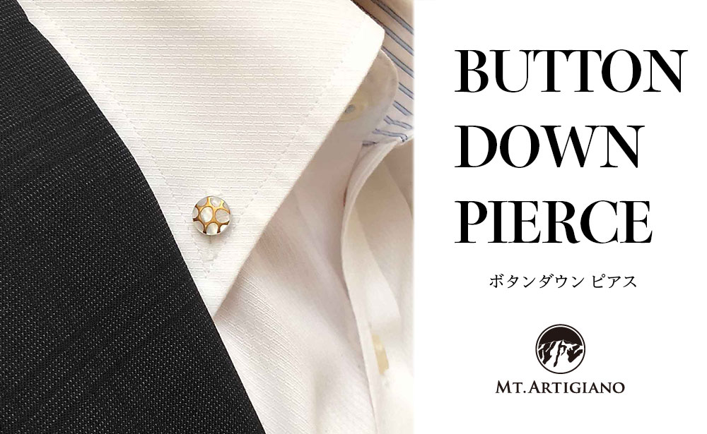 ボタンダウンピアス Filo C 糸 白蝶貝 漆 蒔絵 ドレスピアス ピンブローチ タイタック アクセサリー ギフト 伝統工芸 工芸品 国産 うるしアート能登半島地震復興支援 F6P-0367