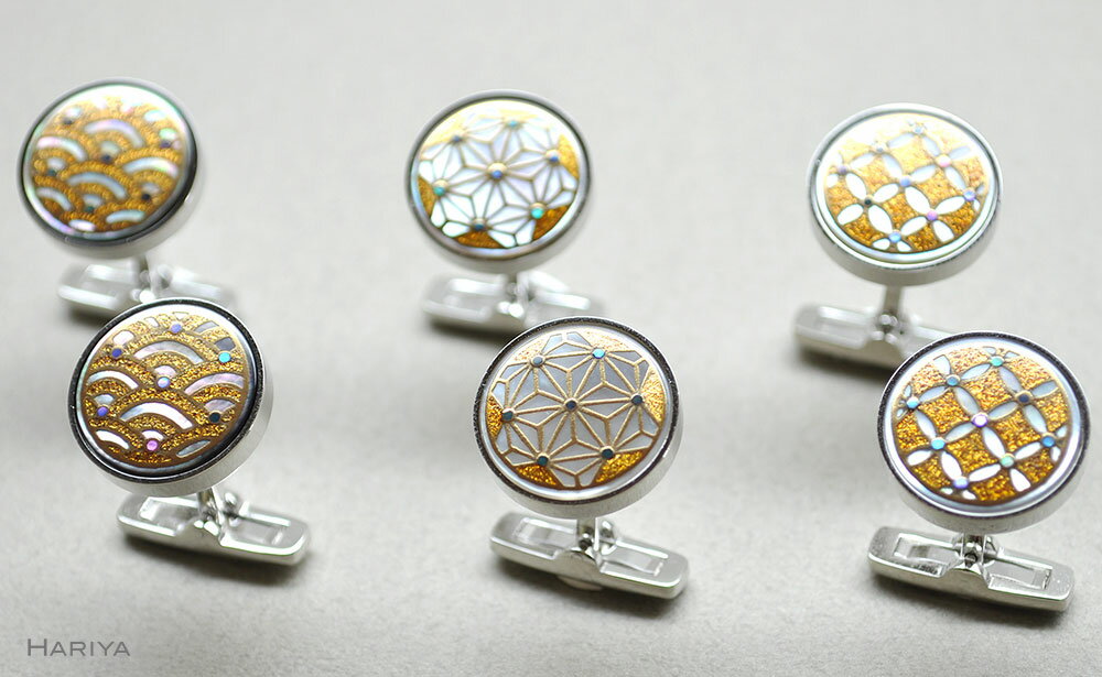 【ふるさと納税】七宝蒔絵 白蝶貝カフス 七宝 宝 白蝶貝 漆塗り 漆 蒔絵 カフス カフスボタン カフリンクス アクセサリー ギフト 伝統工芸 工芸品 国産 能登半島地震復興支援 F6P-0416 サムネイル3