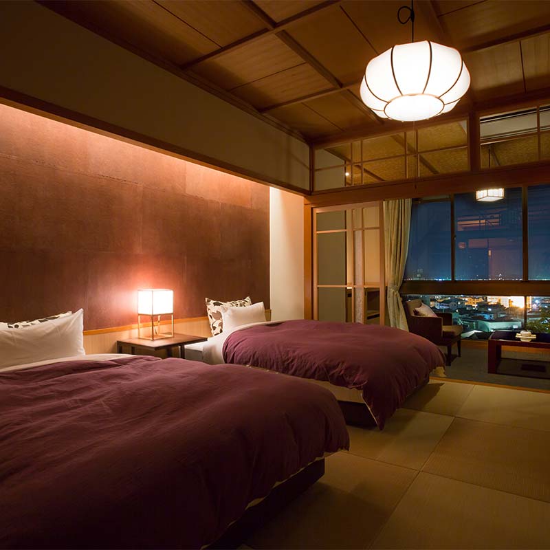 【ふるさと納税】平日限定 みどりの宿 萬松閣 モダン和室 禁煙室 五彩の間 1泊2食付 ペア宿泊券 平日 ペア 2名 宿泊券 食事付き 宿泊 宿 旅館 ホテル 旅行 レジャー 観光 能登半島地震復興支援 F6P-1656 - 画像2