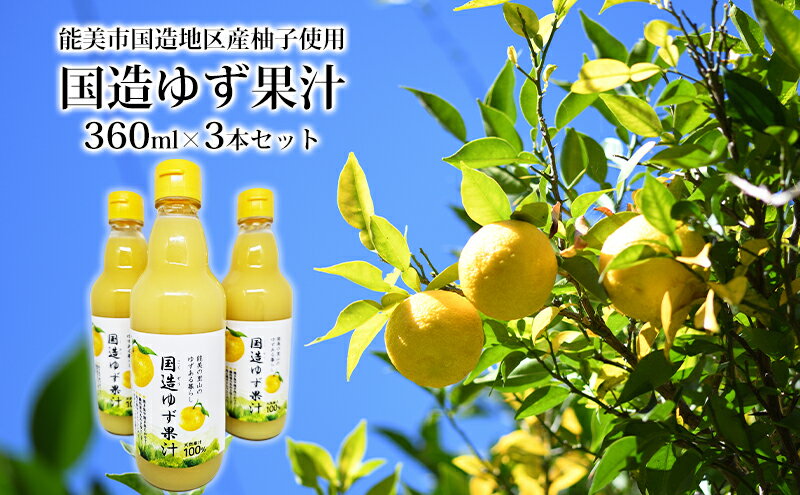 【ふるさと納税】国造ゆず果汁　360ml×3本セット サムネイル2