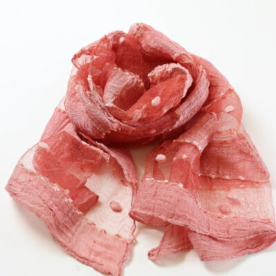 【ふるさと納税】草木染ストール　コットンボール(柄)【1204956】 サムネイル2