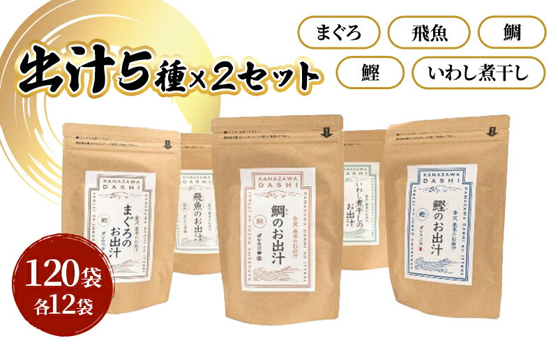 【ふるさと納税】だしパック5種類×2セット（いわし煮干し・鰹・鯛・まぐろ・飛魚）セット 各2パック 合計10パック 調味料 日本料理 和食 ベース お出汁 魚介出汁 化学調味料無添加 だし 炊き込みご飯 サムネイル2