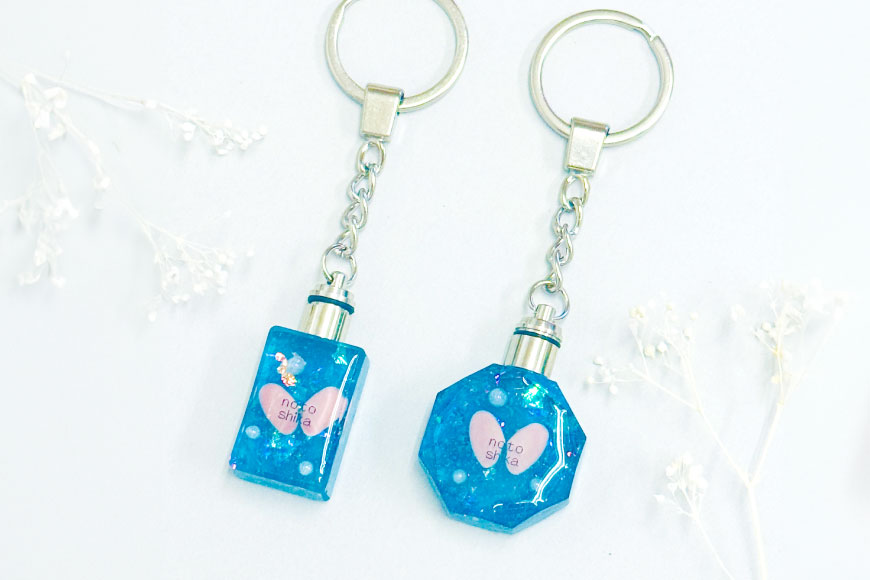 【ふるさと納税】 さくら貝 キーホルダー [Salon nico 石川県 志賀町 BU4008] 桜貝 スクエア オクタゴン 光る LED 電池式 サムネイル3