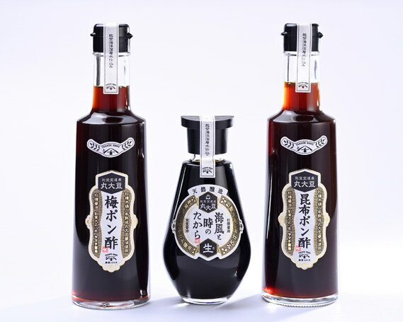 【ふるさと納税】 醤油 ポン酢 海風と時のたから 200ml 昆布ポン酢 300ml 梅ポン酢 300ml 3種セット 計800ml 詰め合わせ [近岡屋醤油 ヤマチ醤油 石川県 宝達志水町 38601211] しょうゆ 調味料酢 ぽんず ポンズ ぽん酢 化粧箱 お試し おためし 食べ比べ サムネイル3