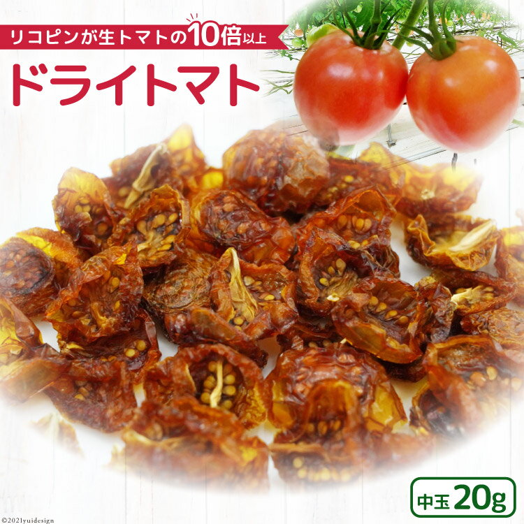 無添加 ドライトマト 中玉 計20g 国産 トマト [モアショップヤマモト 石川県 宝達志水町 38600540] ◎