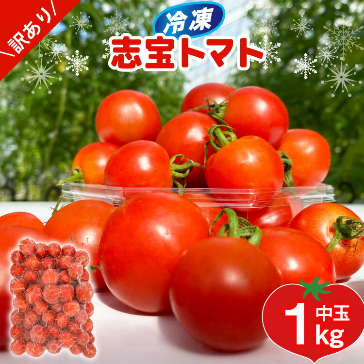 訳あり 野菜 トマト 冷凍志宝トマト（シンディスイート）中玉 1kg [モアショップヤマモト 石川県 宝達志水町 38601219] とまと 中玉 不揃い 規格外 1キロ わけあり 訳アリ 家庭用 やさい tomato