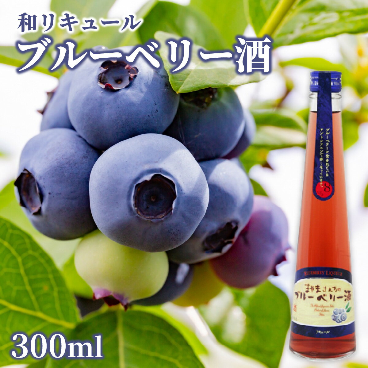 北の庄 蔵元造り 和リキュール「ブルーベリー酒」/ 300ml 酒 お酒 リキュール ブルーベリー アルコール8% 甘い [A-038005]