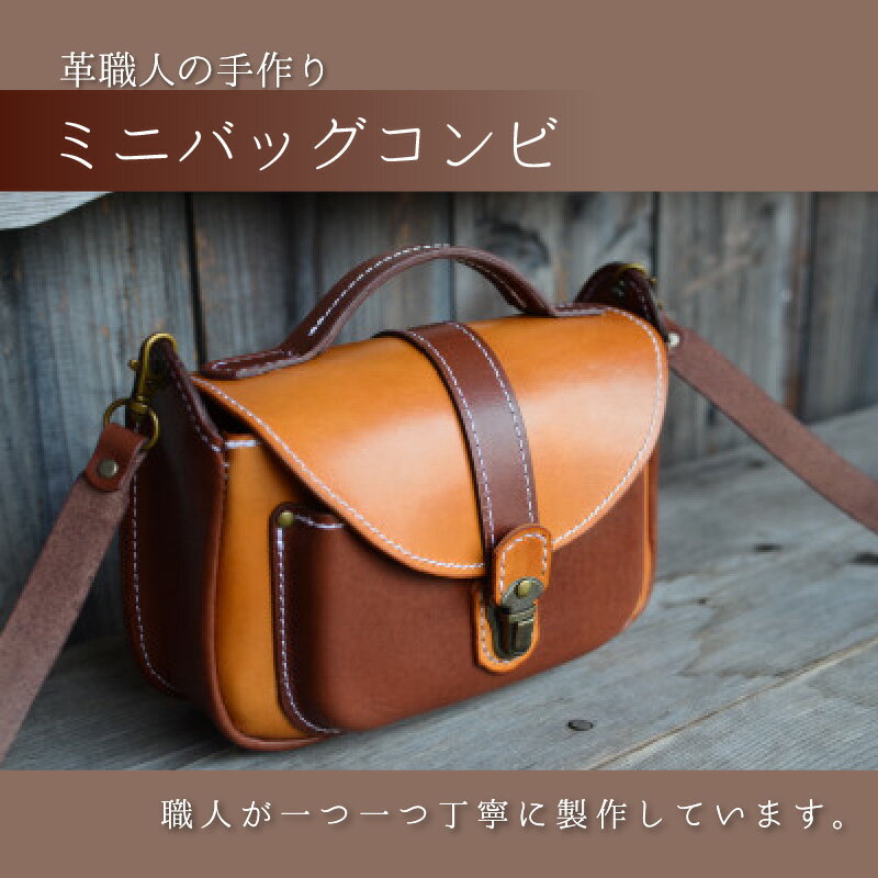 【ふるさと納税】ミニバッグコンビ（ショルダー付） 牛革 本革 鞄 ショルダーバッグ ハンドバッグ [H-027003] サムネイル3