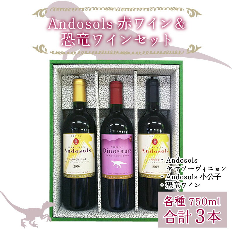 【ふるさと納税】Andosols赤ワイン&恐竜ワインセット【赤ワイン・お酒セット・詰め合わせ・ワイン・洋酒】 [D-021003] サムネイル2